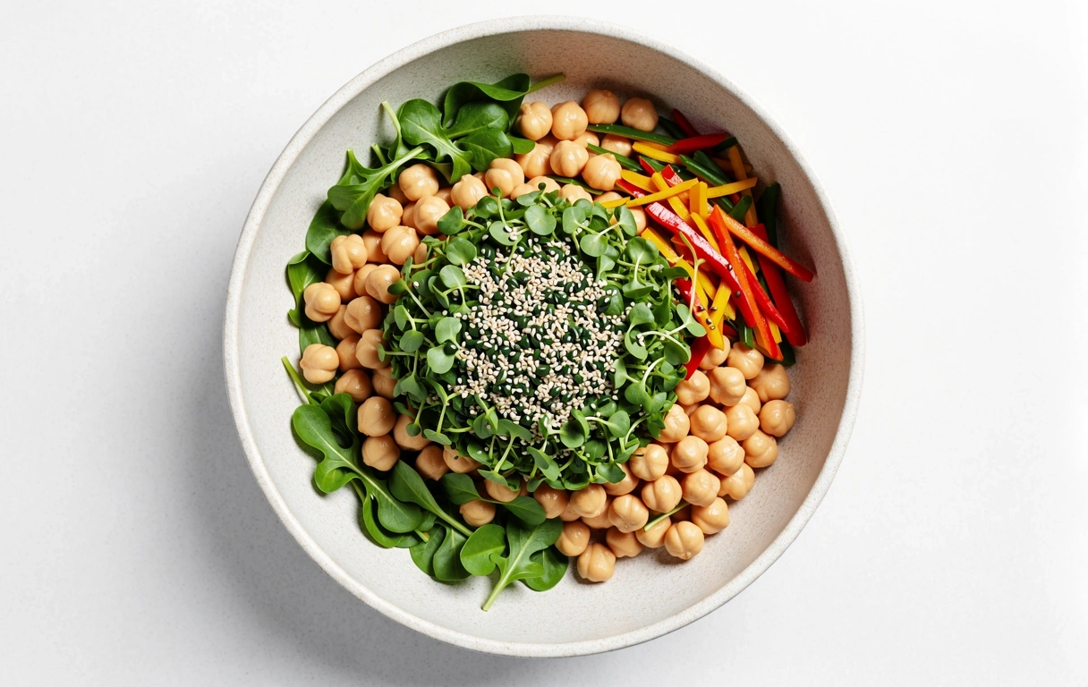 Plato equilibrado de origen vegetal